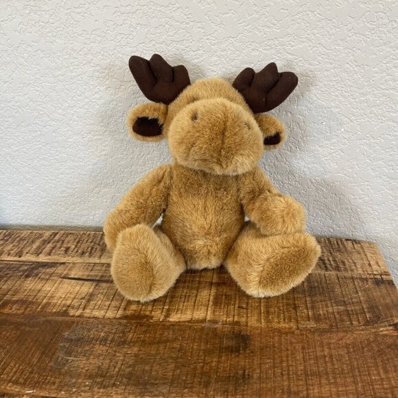 Plush Moose 12” Reindeer Seated Soft Cuddly Stuffed Animal Toy Brown - Picture 2 of 7